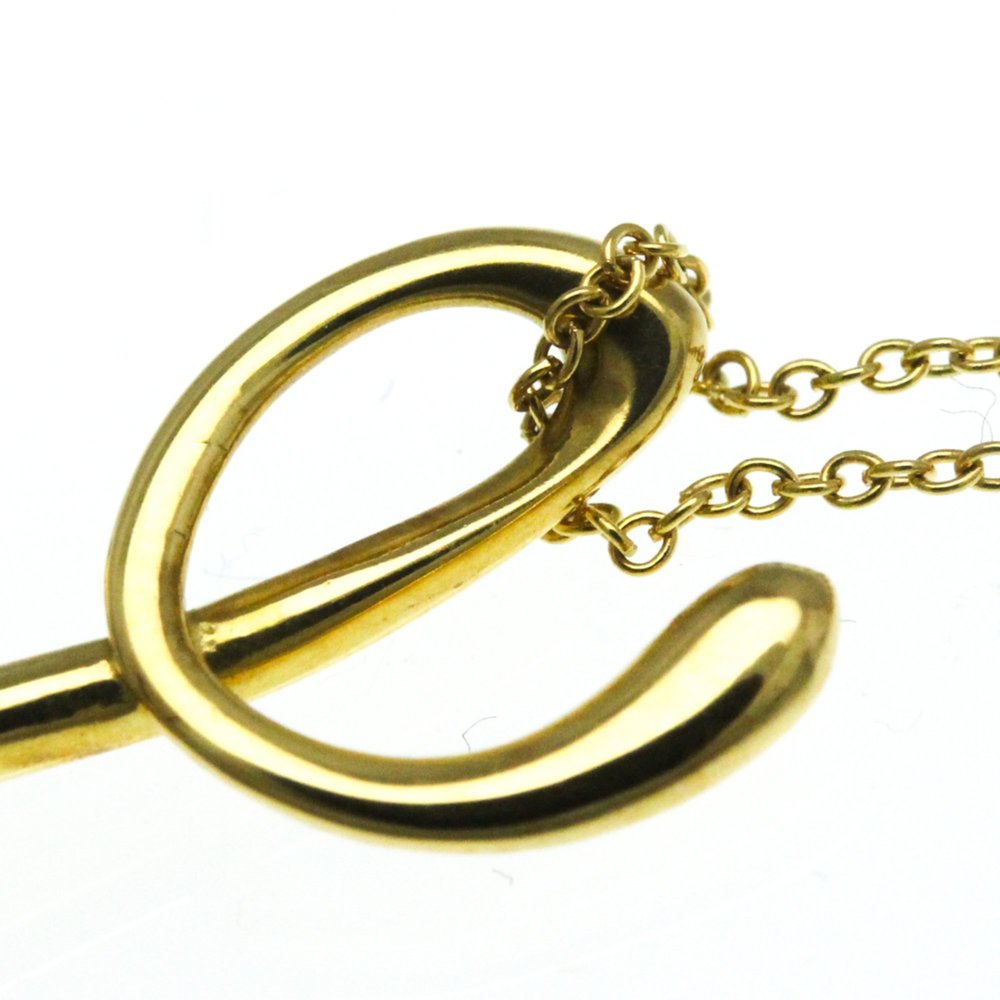 TIFFANY Yellow Gold Letter Necklace 18K Fashion Pendant (Gold) - Picture 13 of 16